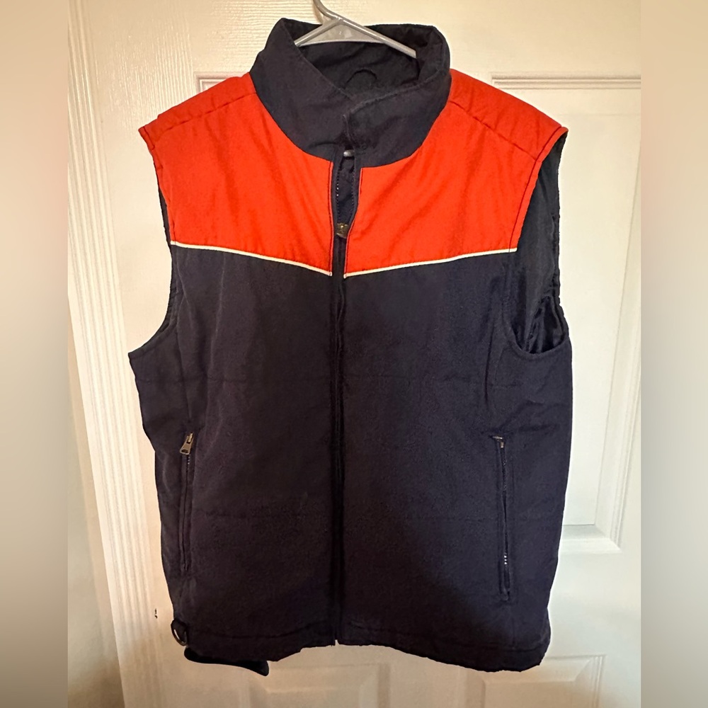 Old Navy Vintage Brand - Navy/Red Zip-up Vest - Medium